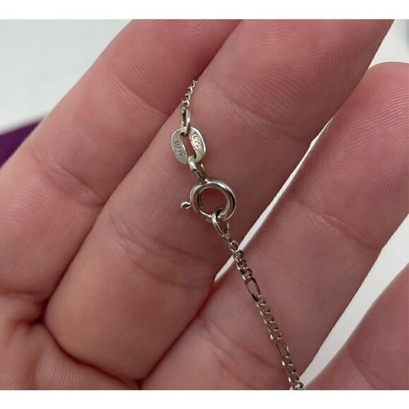 Vintage Sterling Silver Freshwater Pearl Dainty necklace 16” - Picture 4 of 5